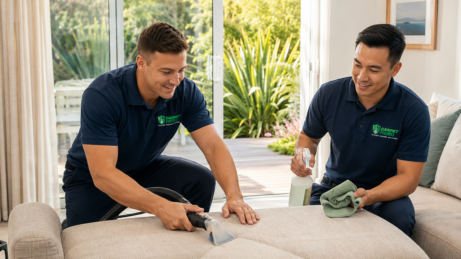 Preparing sofas and chairs for cleaning